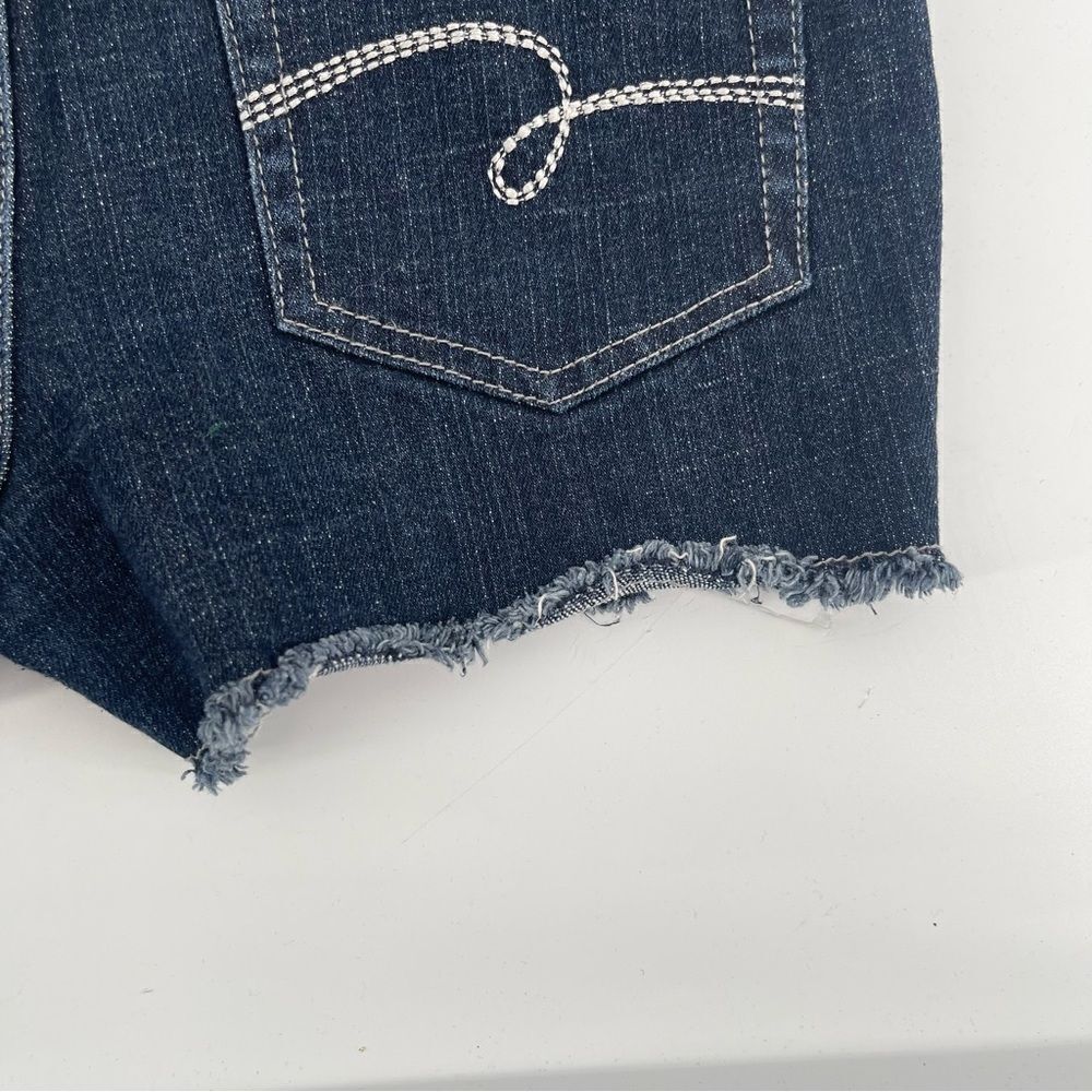 Justice Girl’s Full Sequin Front Frayed Hem Premium Denim Shorts Size 12.5 - Picture 8 of 13